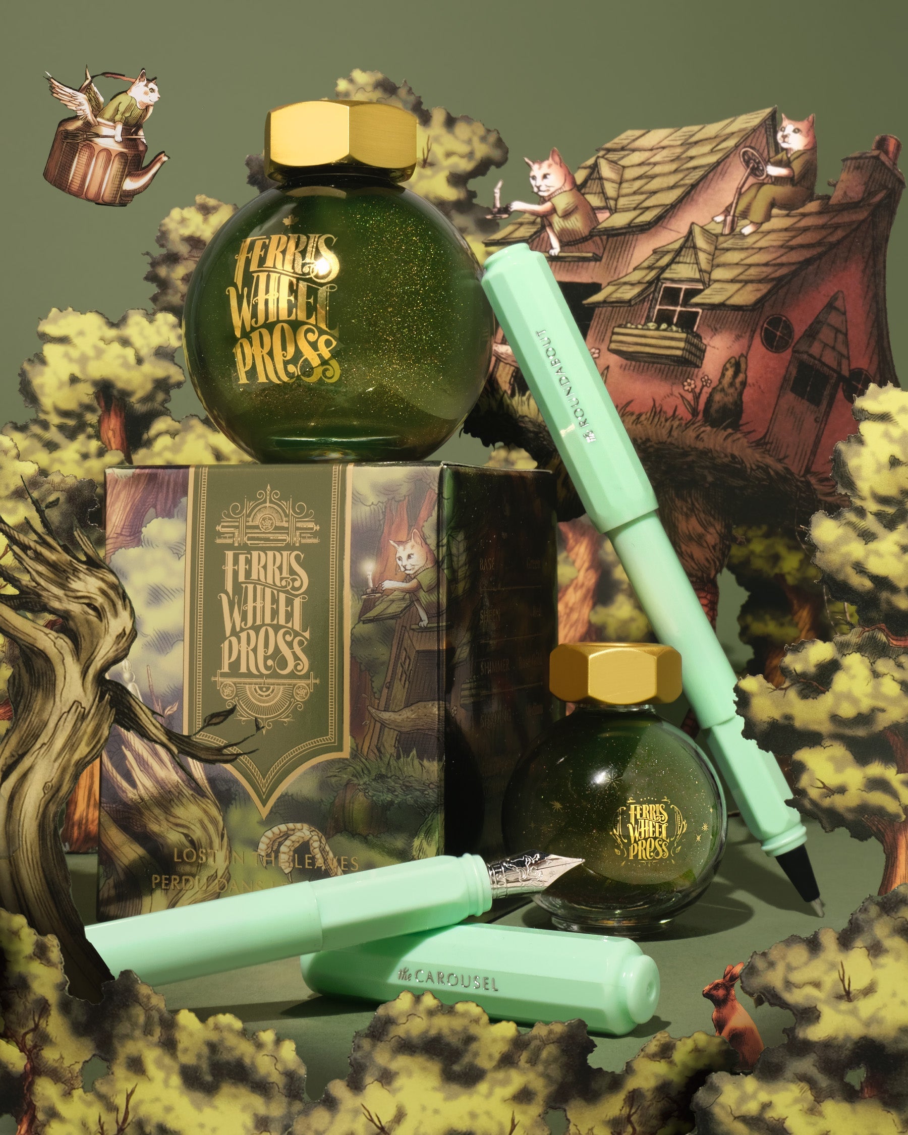 The Roundabout Rollerball Pen - Lost in the Leaves