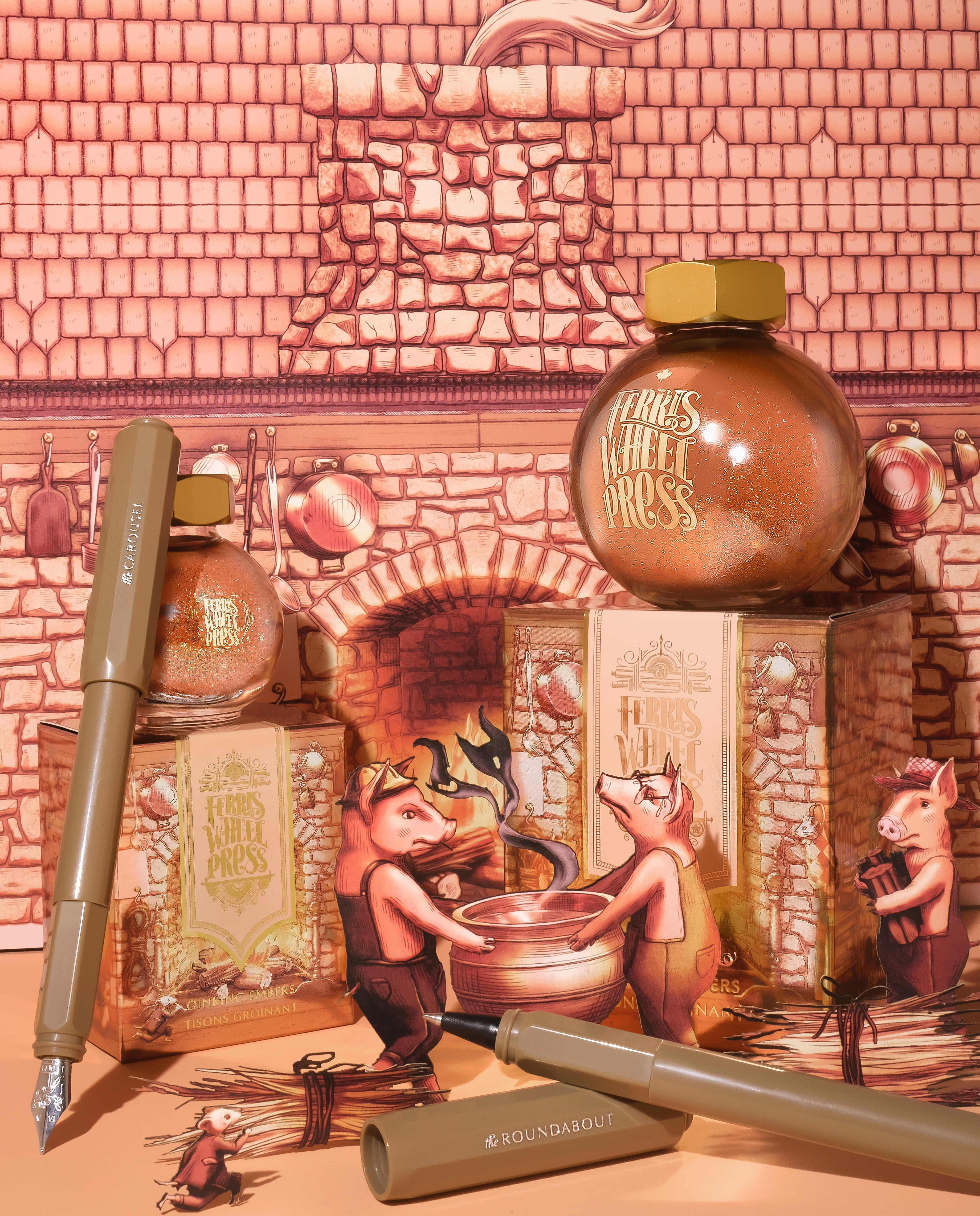 FerriTales | The Three Little Pigs - Oinking Embers 85ml Ink